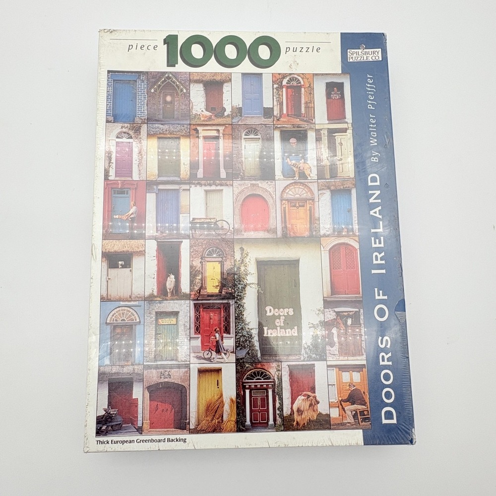 Vintage Spilsbury Doors Of Ireland 1000 Piece Jigsaw Puzzle 1996 Sealed Collage